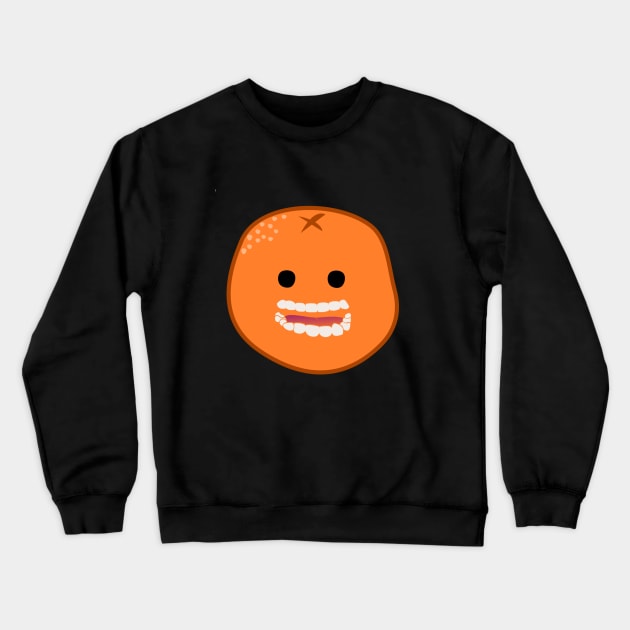 Angry Orange Crewneck Sweatshirt by OneWeirdDude